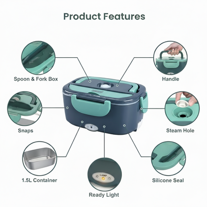 HappySorts Portable Heating Electric Lunch Box
